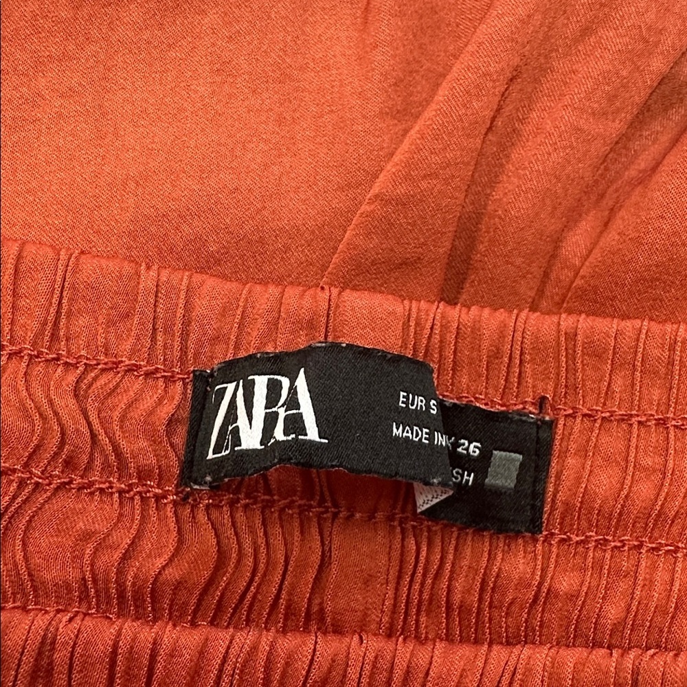 ZARA FLOWY WIDE LEG PANTS - Picture 8 of 8